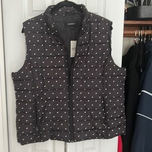 Cute black with white polka dots vest